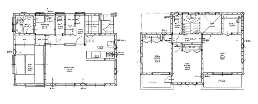Floor plan. 22,900,000 yen, 4LDK, Land area 211.63 sq m , Building area 99.36 sq m