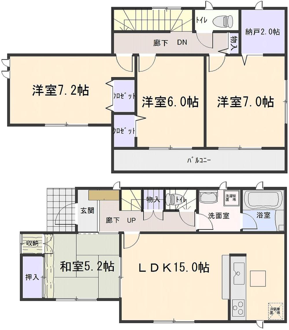 Floor plan. (8 Building), Price 20.8 million yen, 4LDK+S, Land area 203.62 sq m , Building area 97.19 sq m