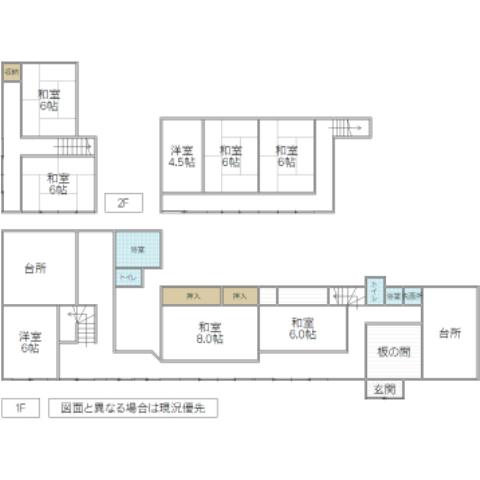 Floor plan. 16.8 million yen, 8LDK, Land area 1,998.26 sq m , Building area 246.59 sq m