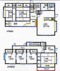 Floor plan. 22,800,000 yen, 6LDK + S (storeroom), Land area 263.26 sq m , Building area 149.46 sq m