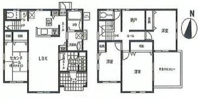 Floor plan. 27 million yen, 4LDK + S (storeroom), Land area 195.35 sq m , Building area 113.44 sq m