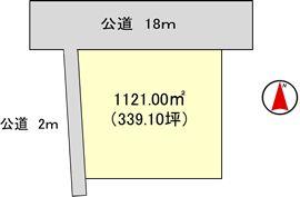 Compartment figure. Land price 20 million yen, Land area 1,121 sq m