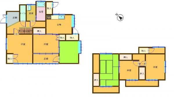 Floor plan. 11.8 million yen, 5DK, Land area 192.92 sq m , Building area 111.62 sq m room large number of 5LDK housing. Why do not you graduated from cramped living up to now? ! 