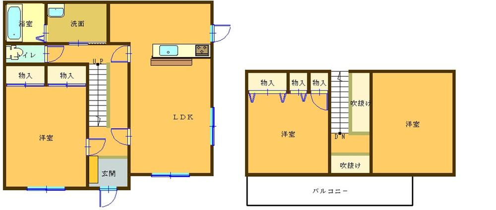 Floor plan. 13.8 million yen, 3LDK, Land area 280.09 sq m , Building area 104.34 sq m each room is spacious 3LDK. It is taken between the perfect that it is a family of four