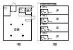Floor plan. 29,800,000 yen, Land area 1,322.77 sq m , Building area 569.06 sq m 1 floor is one-floor shop (the original Night Club) second floor office, Or 4 rooms as a co-housing