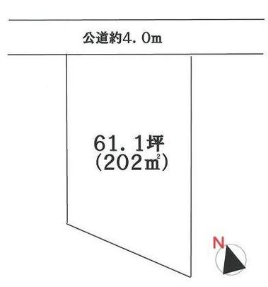 Compartment figure. Land price 1.2 million yen, Land area 202 sq m