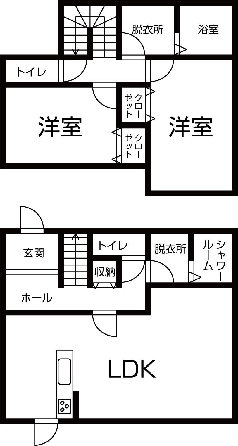 Floor plan. 16.8 million yen, 2LDK, Land area 150 sq m , Although building area 85.29 sq m 2LDK and smaller housing, It is enough for those who are less family number