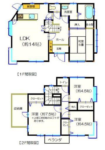 Floor plan. 14.8 million yen, 4LDK, Land area 231.4 sq m , Building area 95.85 sq m