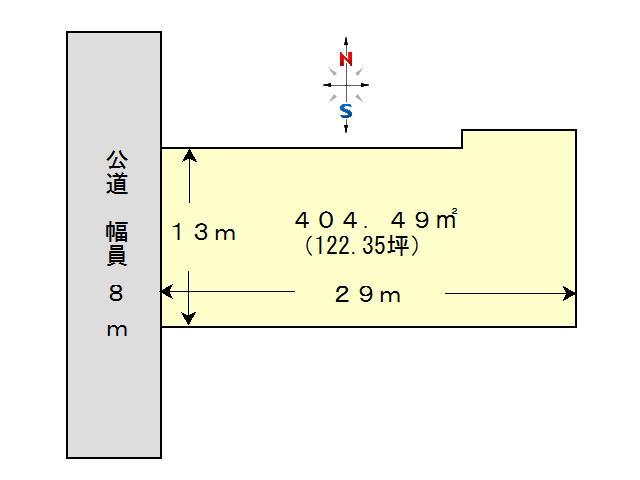 Compartment figure. Land price 10.4 million yen, Land area 404.49 sq m