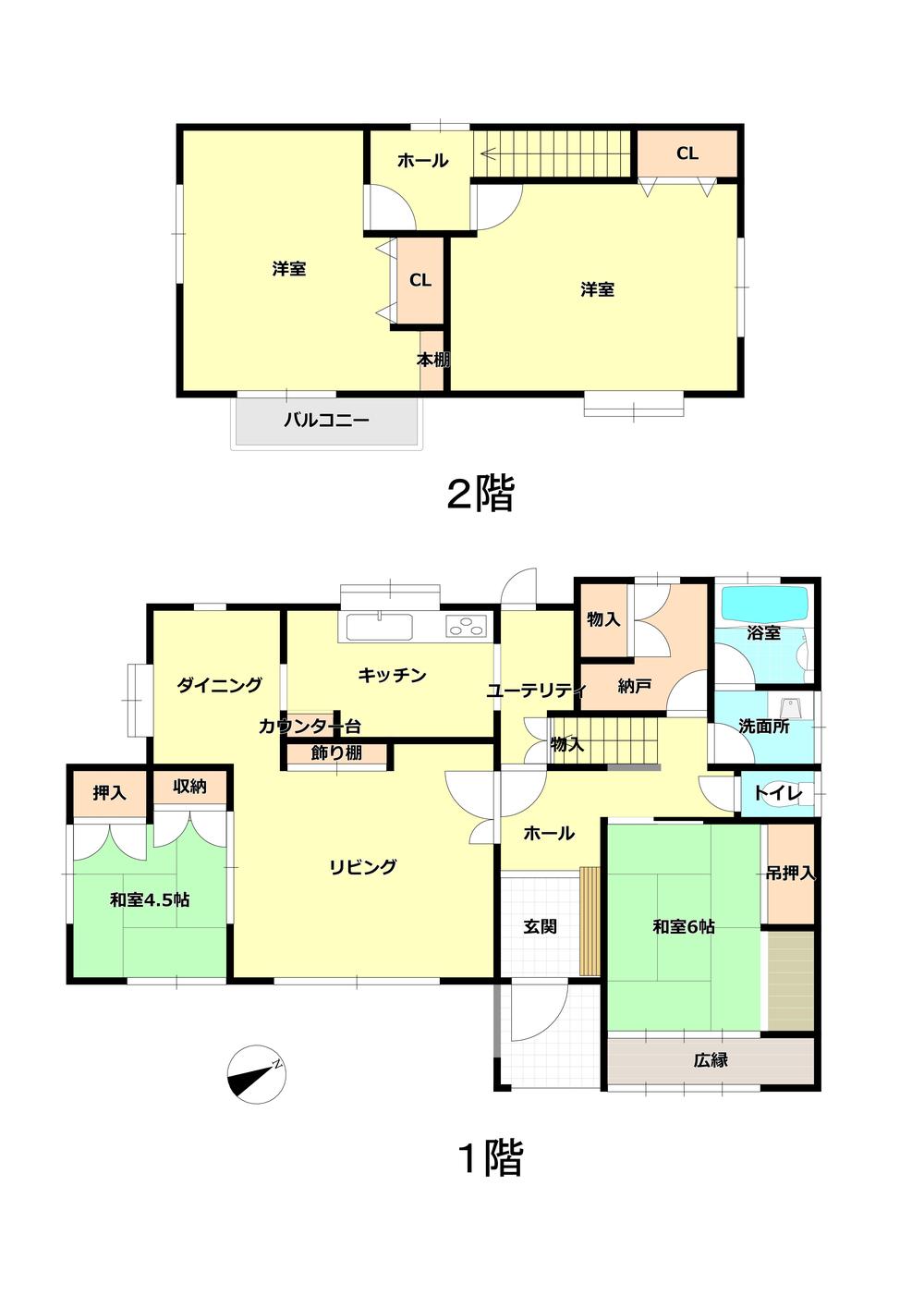 Floor plan. 8.8 million yen, 4LDK, Land area 266.32 sq m , We will give priority to the building area 127.31 sq m Current Status. 