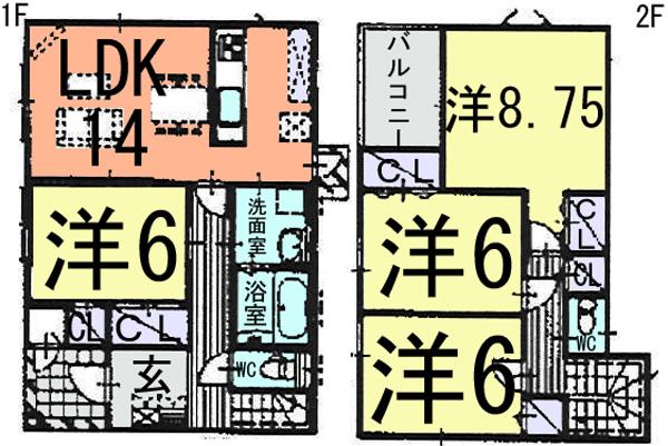 Floor plan. JR Joban Line "Fujishiro Station" around
