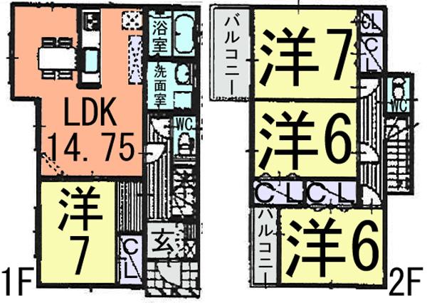 Floor plan. JR Joban Line "Fujishiro Station" around
