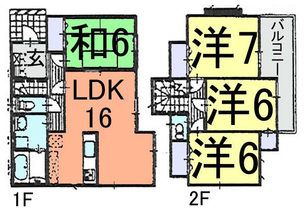 Floor plan. JR Joban Line "Fujishiro Station" around
