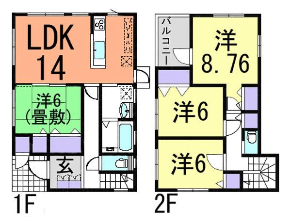 Floor plan. JR Joban Line "Fujishiro Station" around