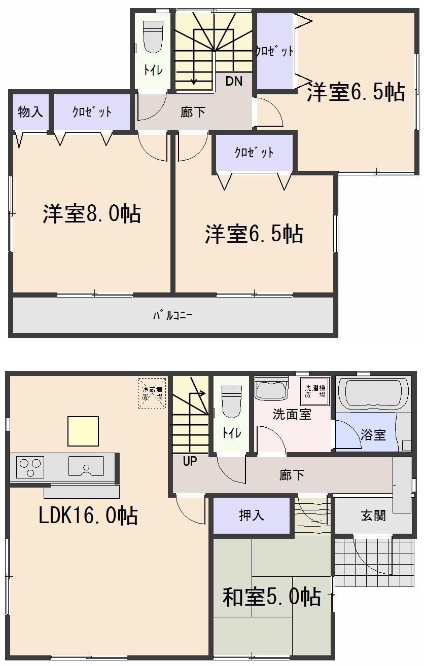 Floor plan. 24,800,000 yen, 4LDK, Land area 137.17 sq m , Building area 98.01 sq m floor plan