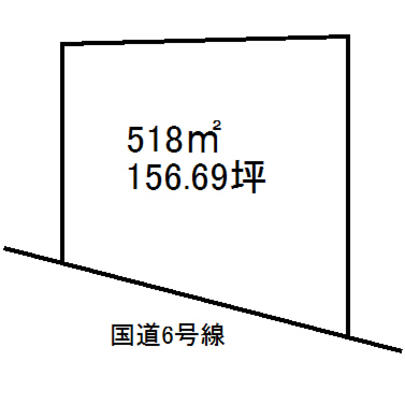 Compartment figure. Land price 15.7 million yen, Land area 518 sq m