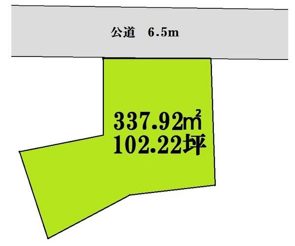 Compartment figure. Land price 5 million yen, Land area 337.92 sq m