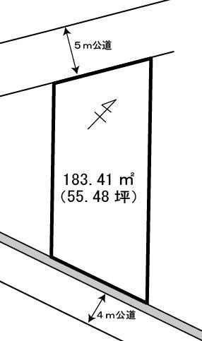 Compartment figure. Land price 12.2 million yen, Land area 183.41 sq m