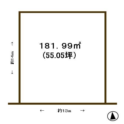 Compartment figure. Land price 13.8 million yen, Land area 181.99 sq m