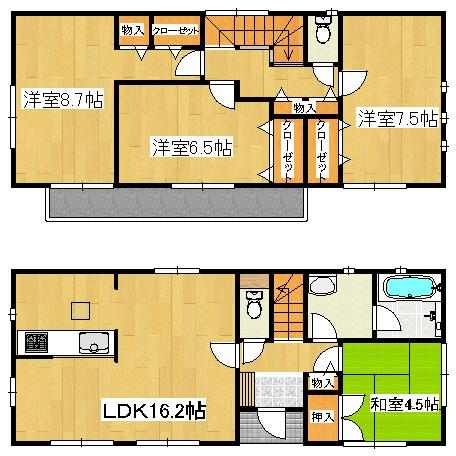 Floor plan. (5 Building), Price 25,800,000 yen, 4LDK, Land area 188.04 sq m , Building area 99.22 sq m