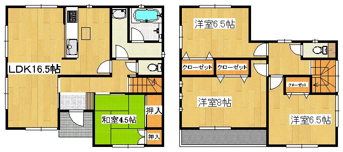 Floor plan. (7 Building), Price 23.8 million yen, 4LDK, Land area 183.41 sq m , Building area 98.41 sq m