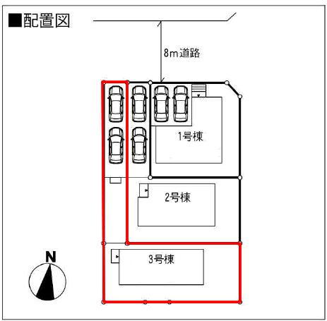 Compartment figure. 19,800,000 yen, 4LDK, Land area 201.21 sq m , Building area 96.79 sq m