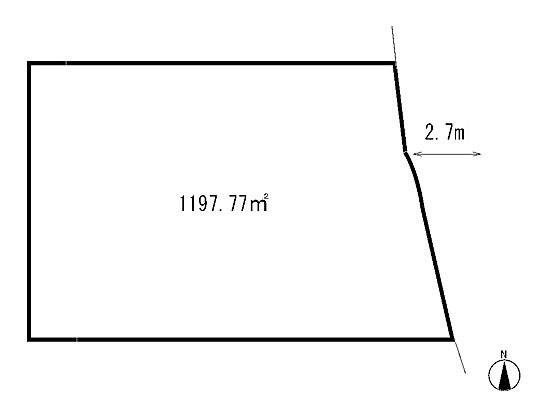 Compartment figure. Land price 29 million yen, Land area 1,197.77 sq m