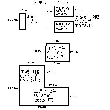 Floor plan. 60 million yen, Land area 2,296.26 sq m , Building area 881.37 sq m