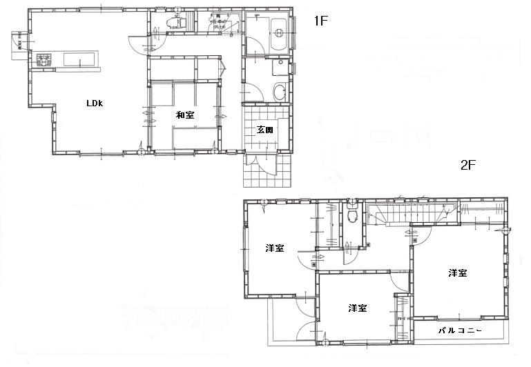 Floor plan. 19,800,000 yen, 4LDK, Land area 183.65 sq m , Building area 99.36 sq m