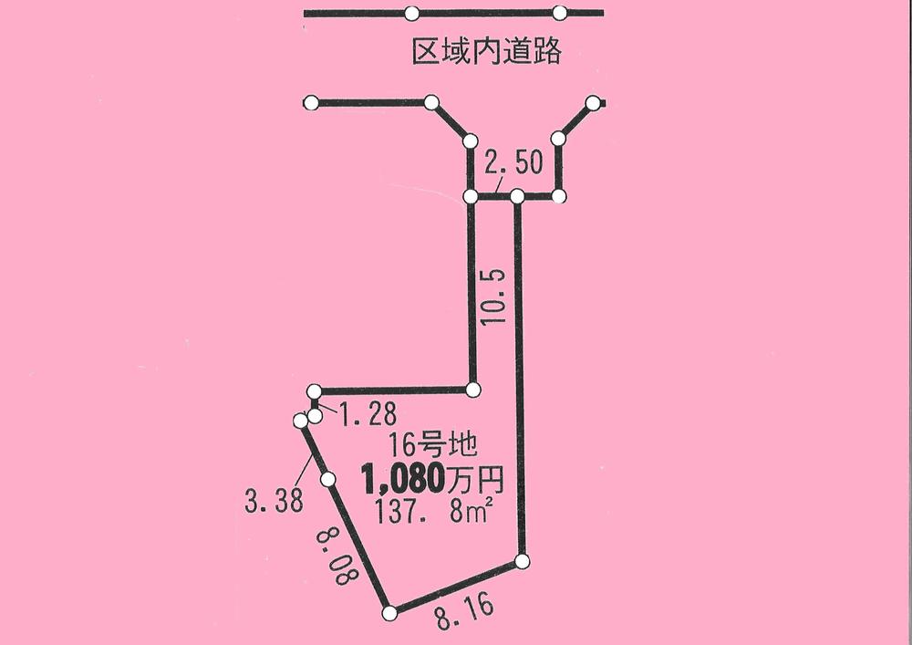 Compartment figure. Land price 10.8 million yen, Land area 137.8 sq m