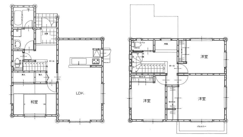 Floor plan. 22,800,000 yen, 4LDK, Land area 202.41 sq m , Building area 99.36 sq m