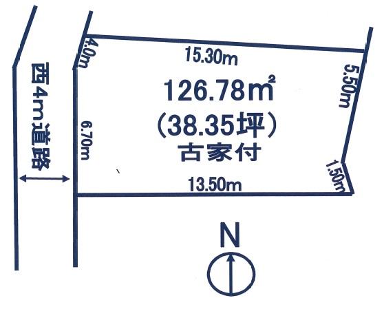 Compartment figure. Land price 8.8 million yen, Land area 126.78 sq m