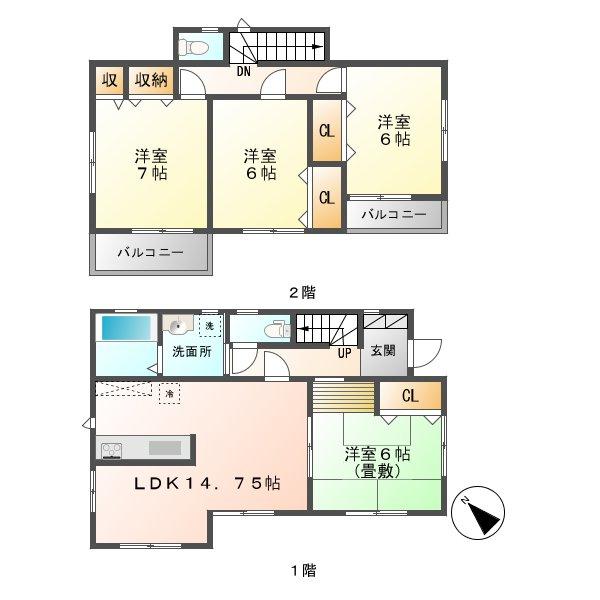 Floor plan. (27 Building), Price 16.4 million yen, 4LDK, Land area 149.95 sq m , Building area 97.29 sq m