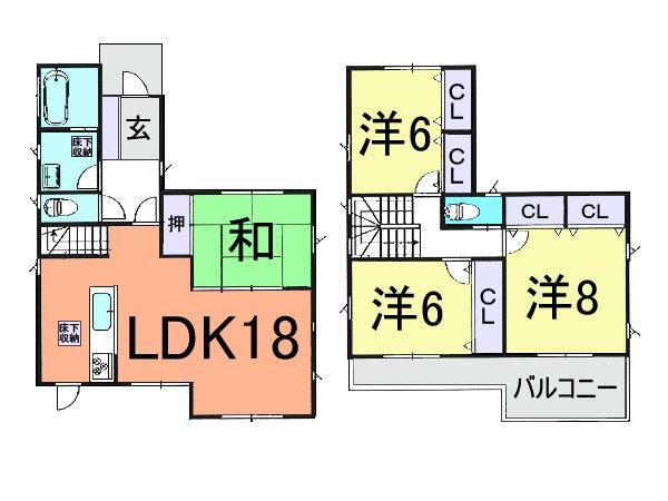 Floor plan. (13 Building), Price 28.8 million yen, 4LDK, Land area 168.51 sq m , Building area 110.13 sq m