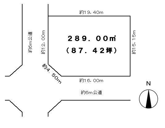 Compartment figure. Land price 17,480,000 yen, Land area 289 sq m
