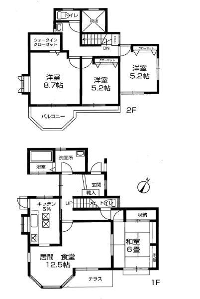 Floor plan. 14.8 million yen, 4LDK + S (storeroom), Land area 186.33 sq m , It has become in all rooms south of the bright floor plan of the building area 110.53 sq m 4LDK + S. 