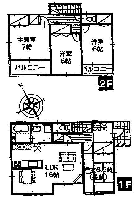 Floor plan. 16.4 million yen, 4LDK, Land area 149.96 sq m , Building area 99.36 sq m
