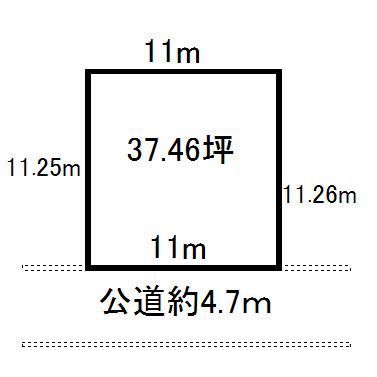 Compartment figure. Land price 5.48 million yen, Land area 123.84 sq m