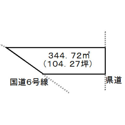 Compartment figure. Land price 22,200,000 yen, Land area 344.72 sq m