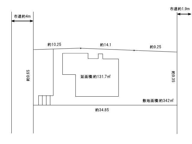 Compartment figure. Land price 13 million yen, Land area 342 sq m