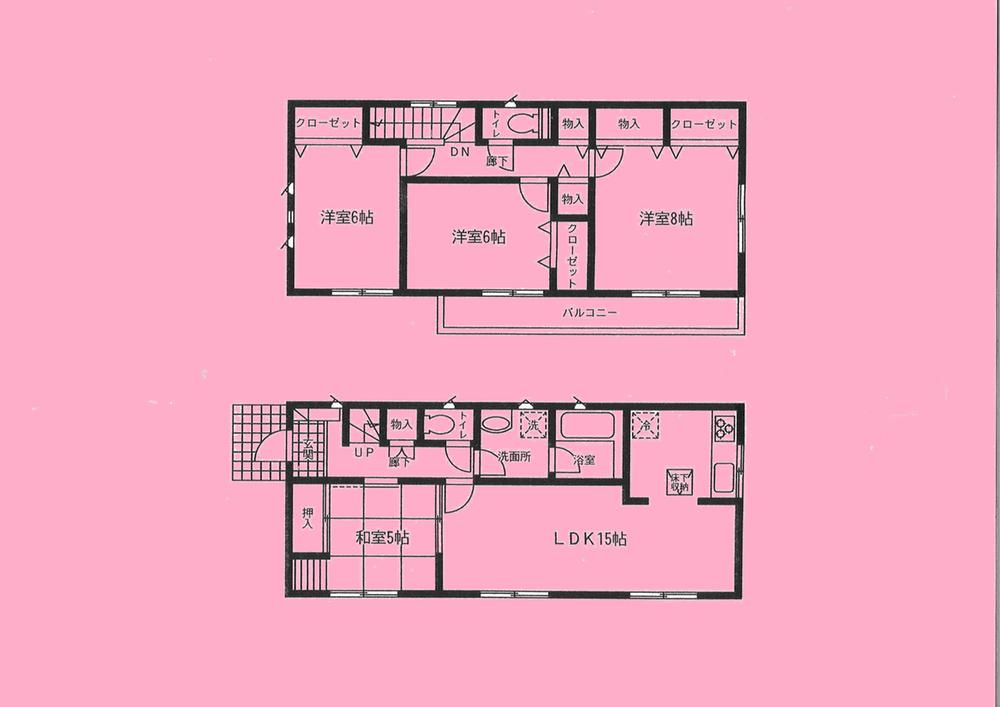 Floor plan. 21,800,000 yen, 4LDK, Land area 168.96 sq m , Building area 96.79 sq m