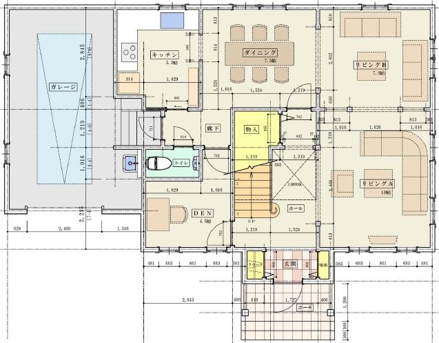 Floor plan. 44,870,000 yen, 4LDK + S (storeroom), Land area 337.98 sq m , Directly import drawings to the building area 174.8 sq m Floor. Inch module. 