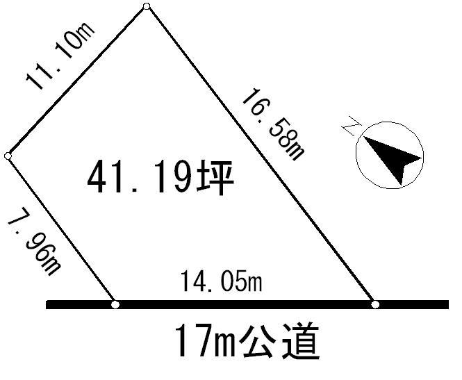Compartment figure. Land price 8.2 million yen, Land area 136.17 sq m