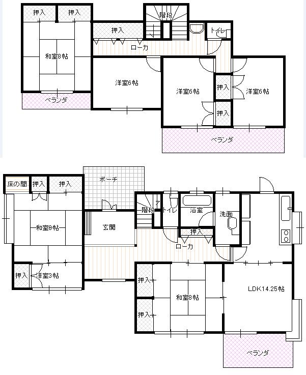 Floor plan. 20 million yen, 6LDK, Land area 364.34 sq m , Building area 154.84 sq m
