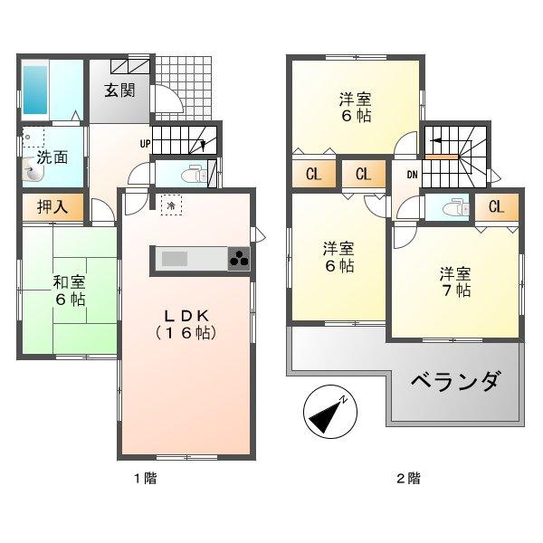 Floor plan. (11 Building), Price 15.4 million yen, 4LDK, Land area 171.2 sq m , Building area 96.88 sq m