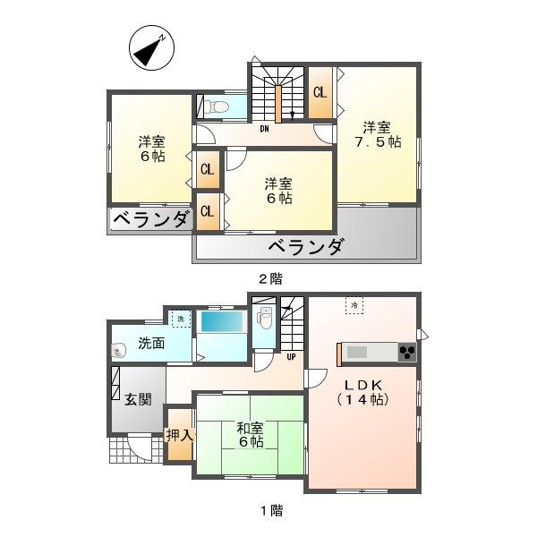 Floor plan. (16 Building), Price 21,400,000 yen, 4LDK, Land area 387.09 sq m , Building area 99.78 sq m