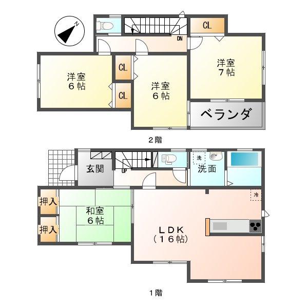 Floor plan. (18 Building), Price 18.4 million yen, 4LDK, Land area 165.36 sq m , Building area 99.36 sq m
