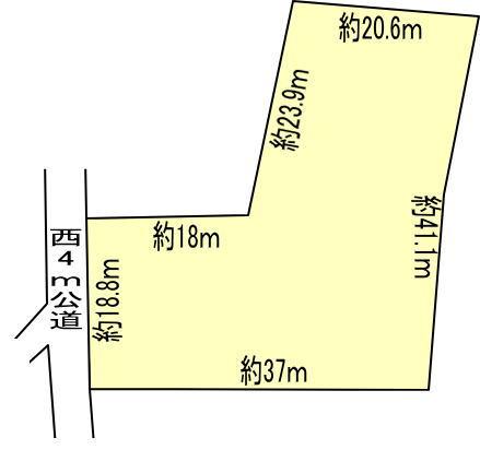 Compartment figure. Land price 13.5 million yen, Land area 1,183 sq m