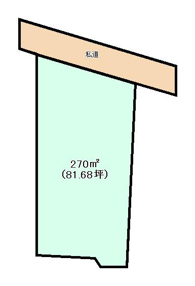 Compartment figure. Land price 6.3 million yen, Land area 270 sq m
