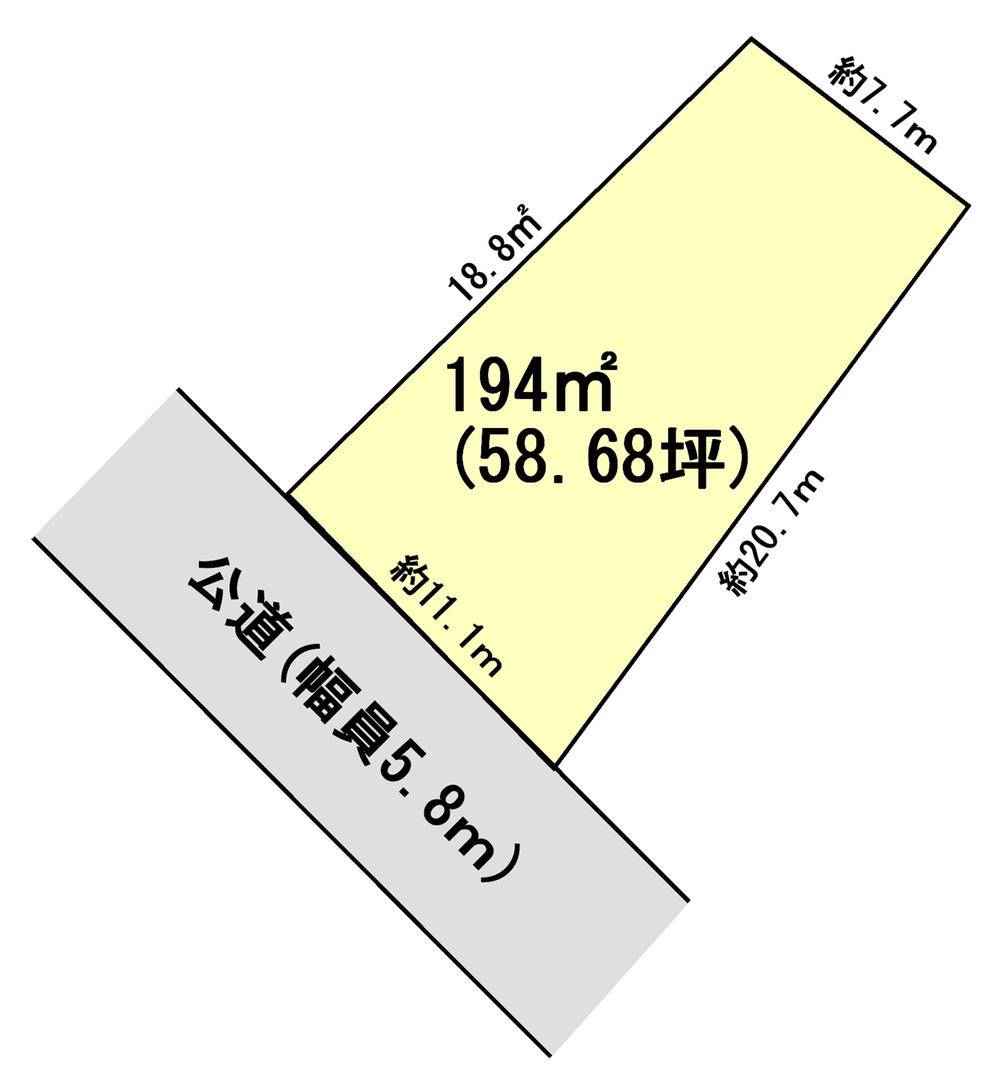 Compartment figure. Land price 9 million yen, Land area 194 sq m